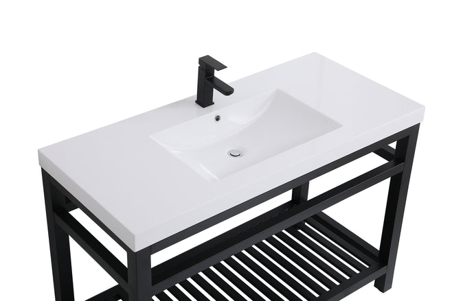 Elegant Lighting - VF14048BK - Single Bathroom Vanity - Raya - black