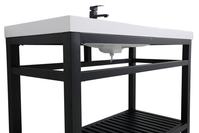 Elegant Lighting - VF14048BK - Single Bathroom Vanity - Raya - black