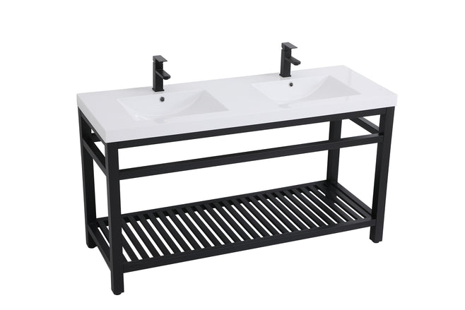 Elegant Lighting - VF14060DBK - Double Bathroom Vanity - Raya - black