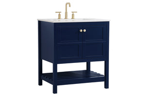 Elegant Lighting - VF16430BL - Single Bathroom Vanity - Theo - Blue