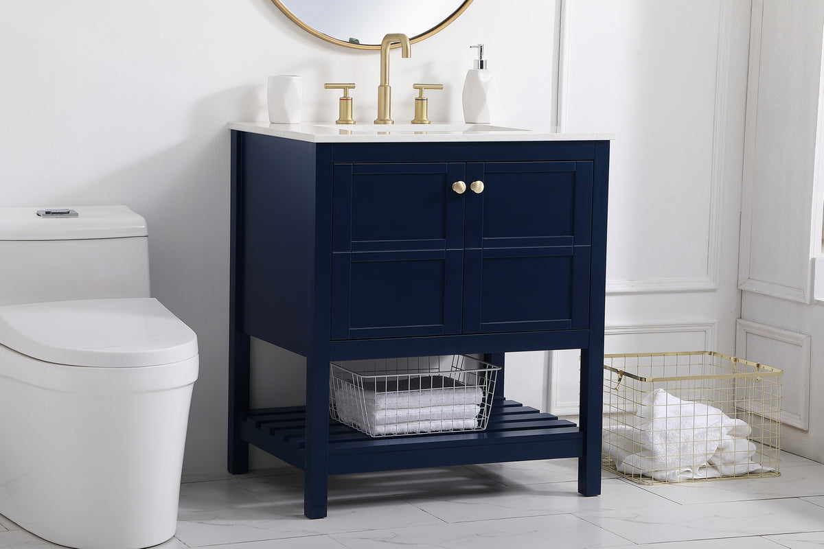 Elegant Lighting - VF16430BL - Single Bathroom Vanity - Theo - Blue