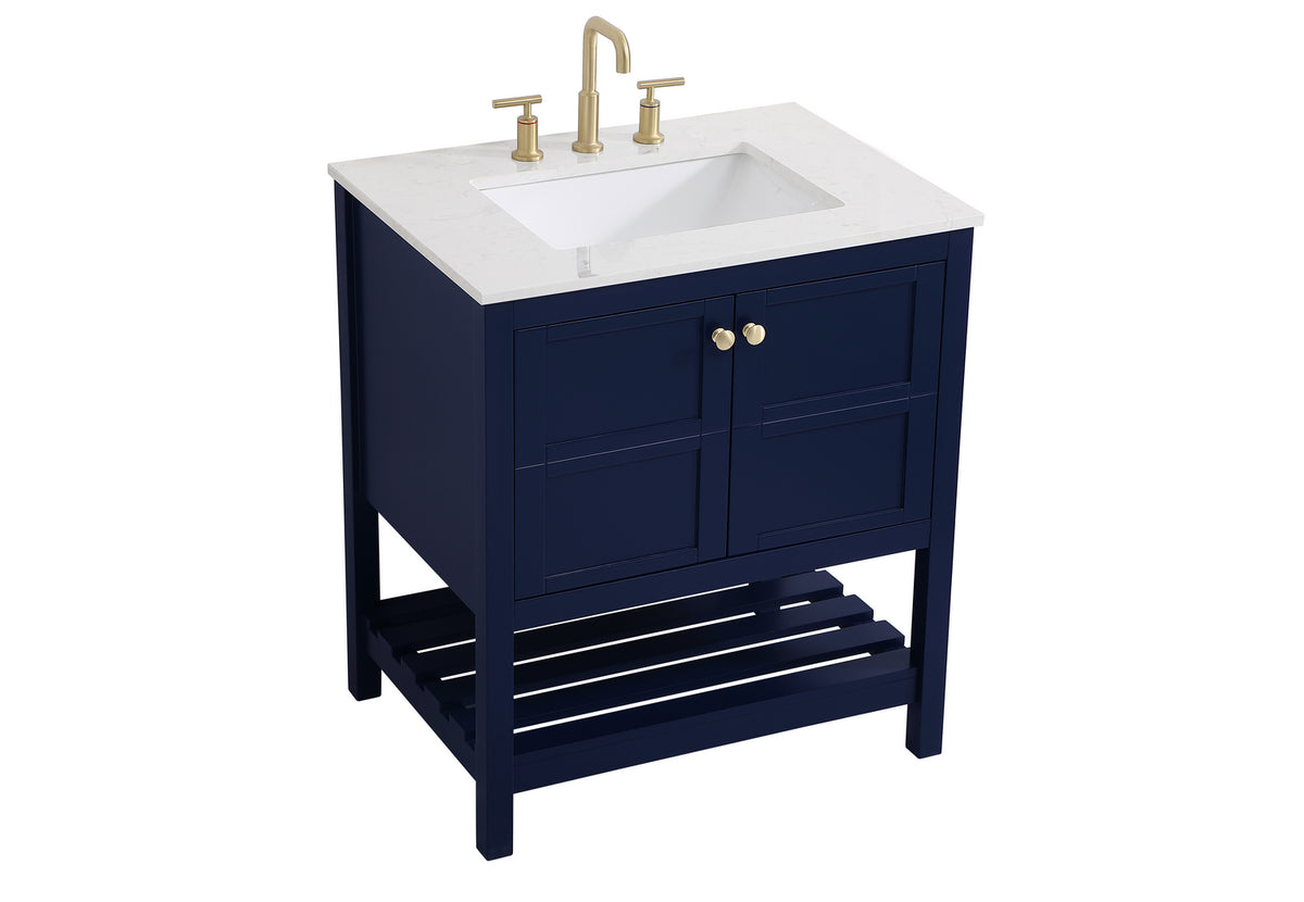 Elegant Lighting - VF16430BL - Single Bathroom Vanity - Theo - Blue