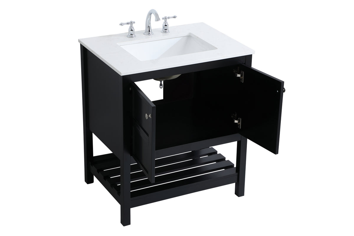 Elegant Lighting - VF16430BK - Single Bathroom Vanity - Theo - Black