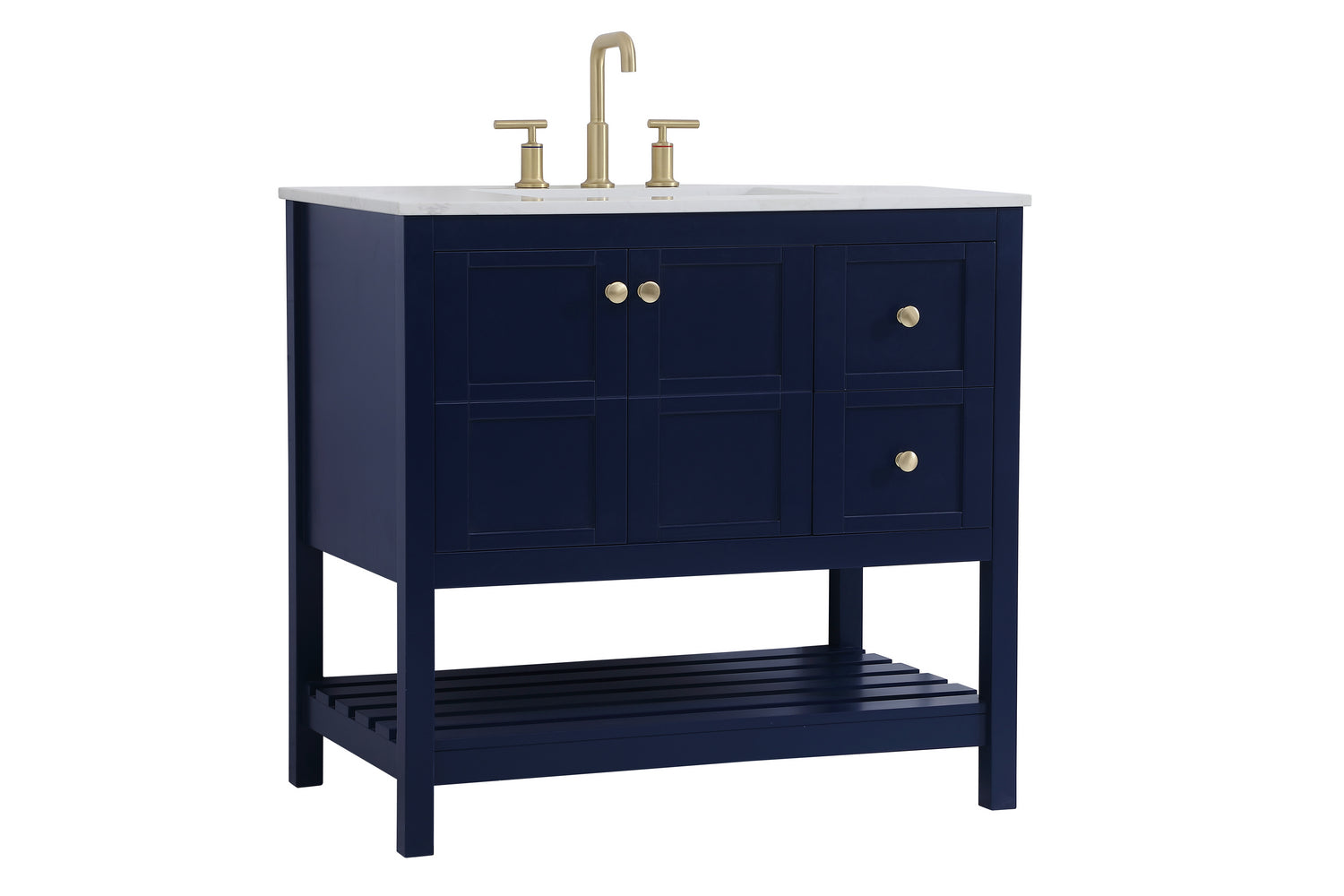 Elegant Lighting - VF16436BL - Single Bathroom Vanity - Theo - Blue