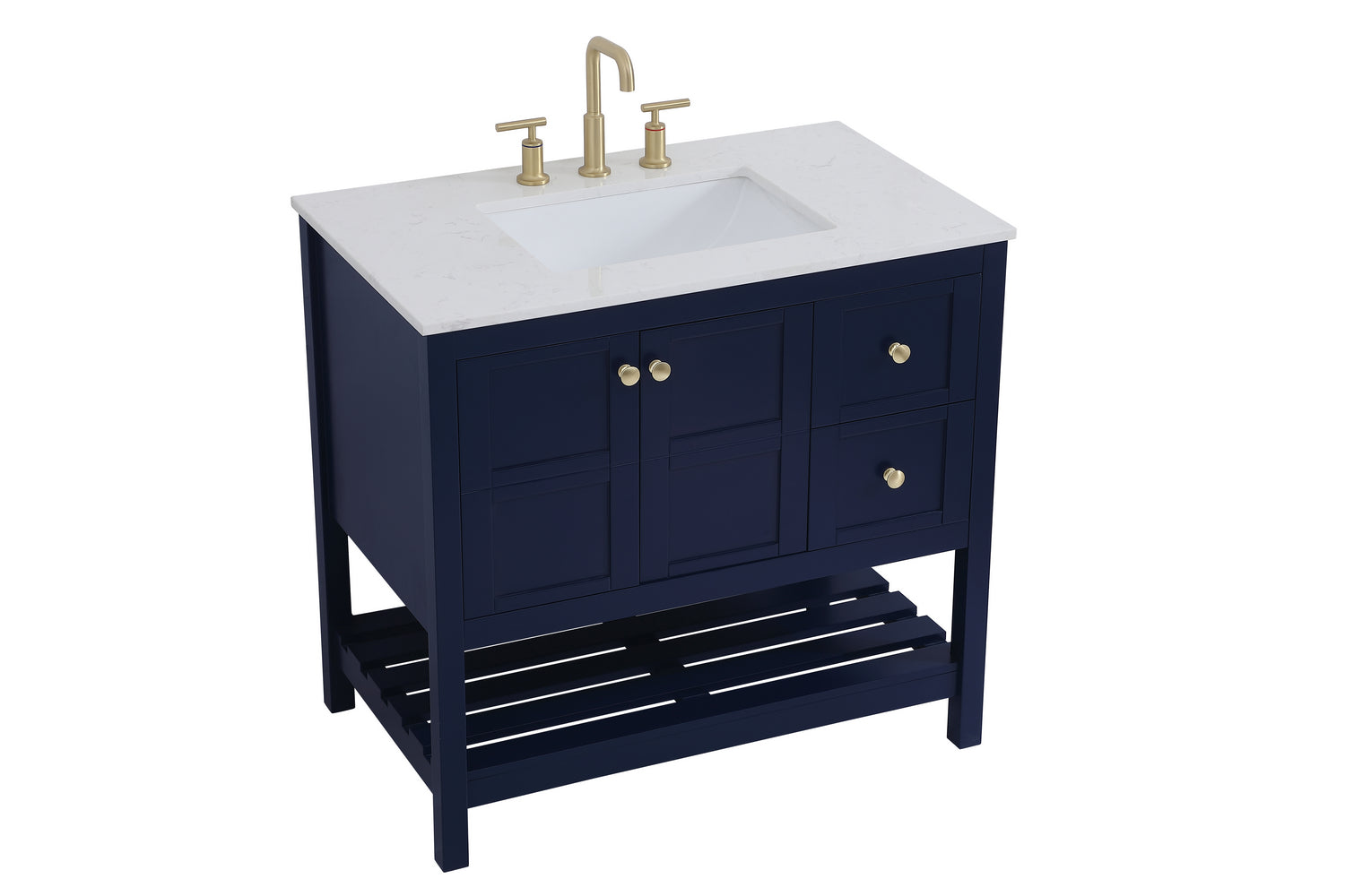 Elegant Lighting - VF16436BL - Single Bathroom Vanity - Theo - Blue