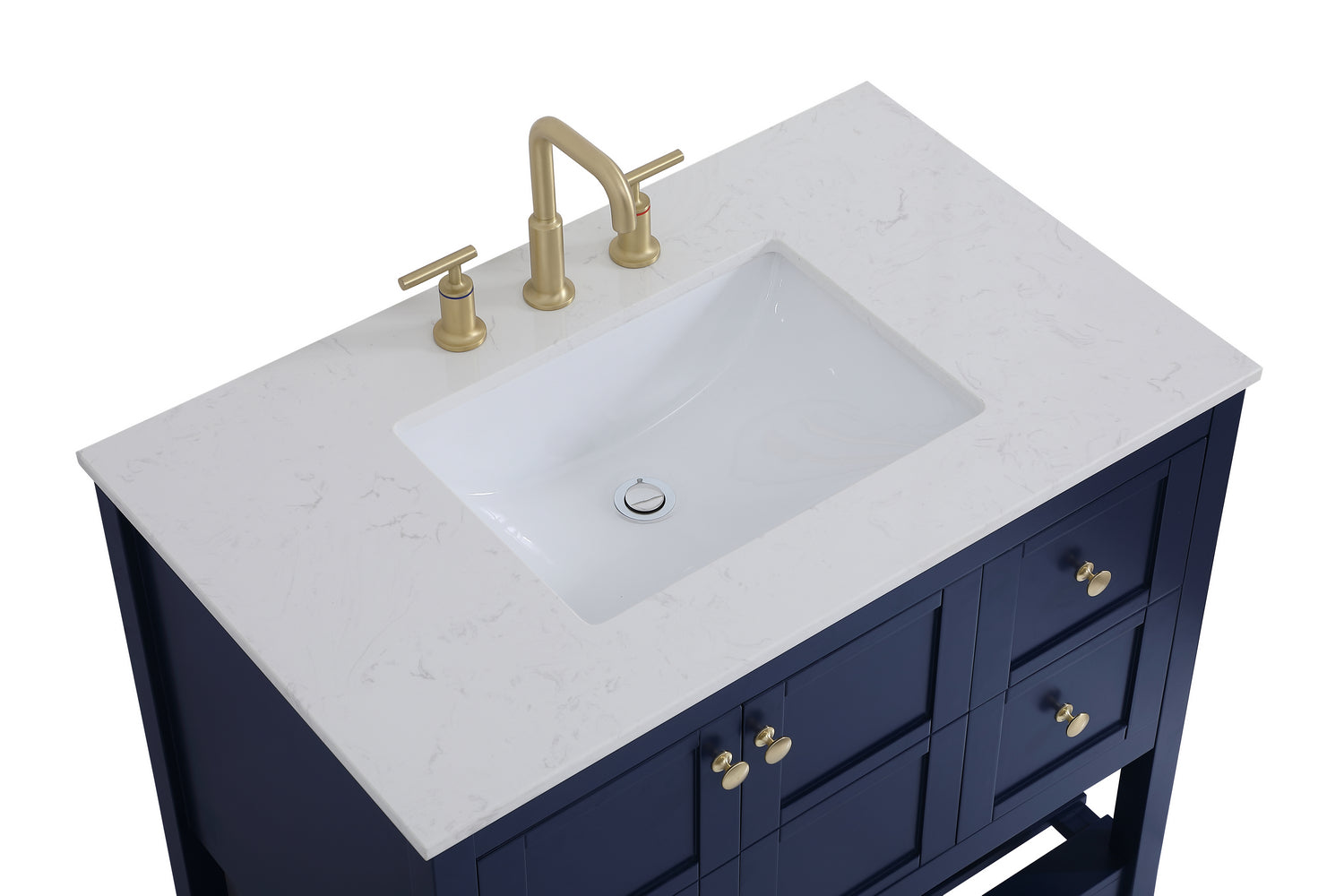 Elegant Lighting - VF16436BL - Single Bathroom Vanity - Theo - Blue