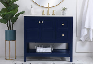 Elegant Lighting - VF16436BL - Single Bathroom Vanity - Theo - Blue