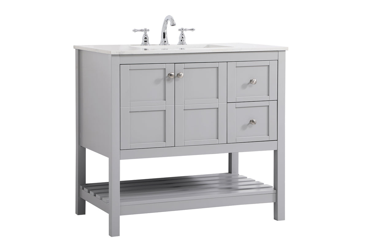 Elegant Lighting - VF16436GR - Single Bathroom Vanity - Theo - Gray