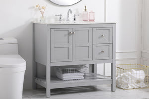 Elegant Lighting - VF16436GR - Single Bathroom Vanity - Theo - Gray