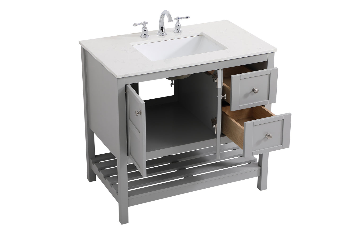 Elegant Lighting - VF16436GR - Single Bathroom Vanity - Theo - Gray