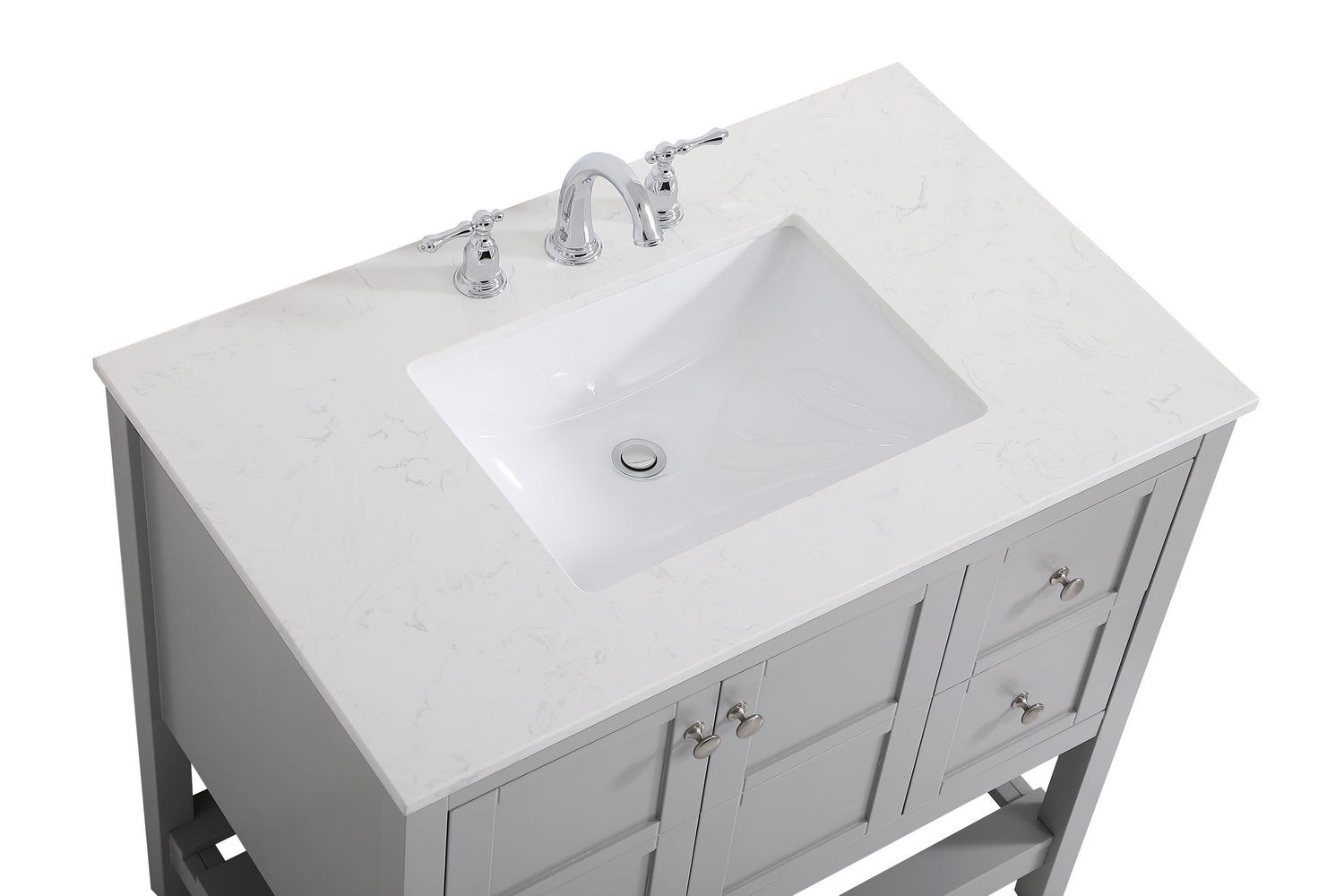 Elegant Lighting - VF16436GR - Single Bathroom Vanity - Theo - Gray