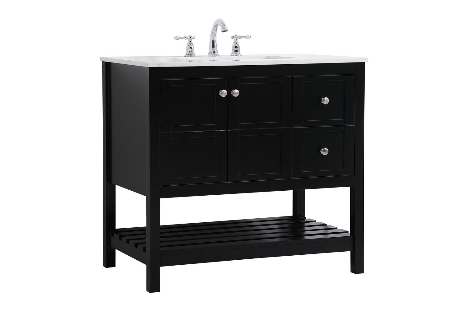 Elegant Lighting - VF16436BK - Single Bathroom Vanity - Theo - Black