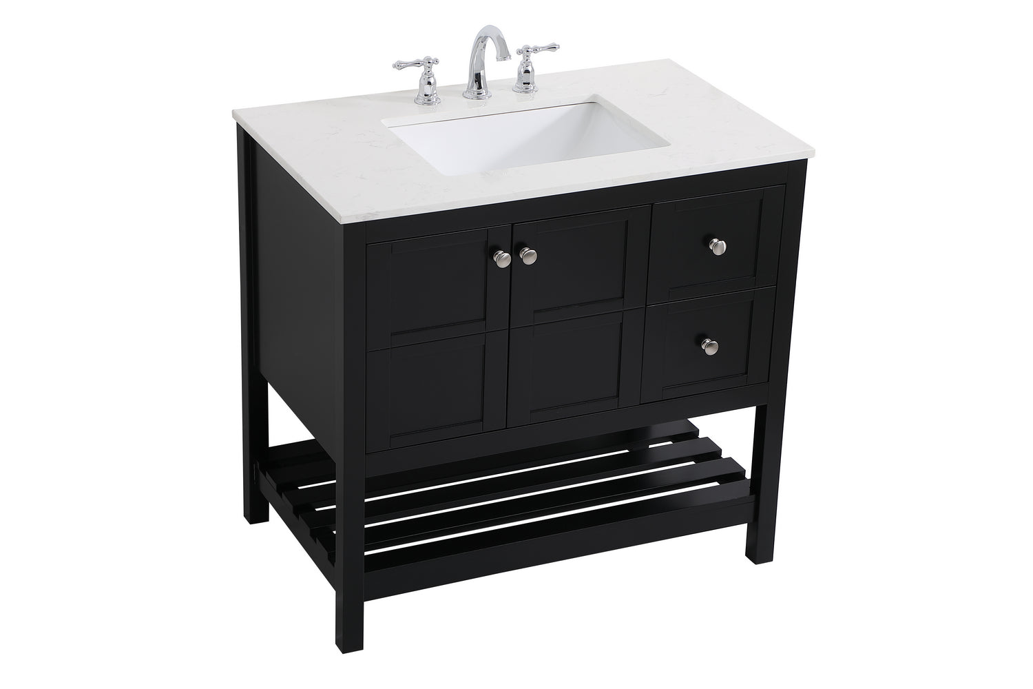 Elegant Lighting - VF16436BK - Single Bathroom Vanity - Theo - Black