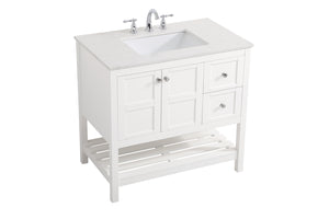 Elegant Lighting - VF16436WH - Single Bathroom Vanity - Theo - White