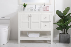 Elegant Lighting - VF16436WH - Single Bathroom Vanity - Theo - White