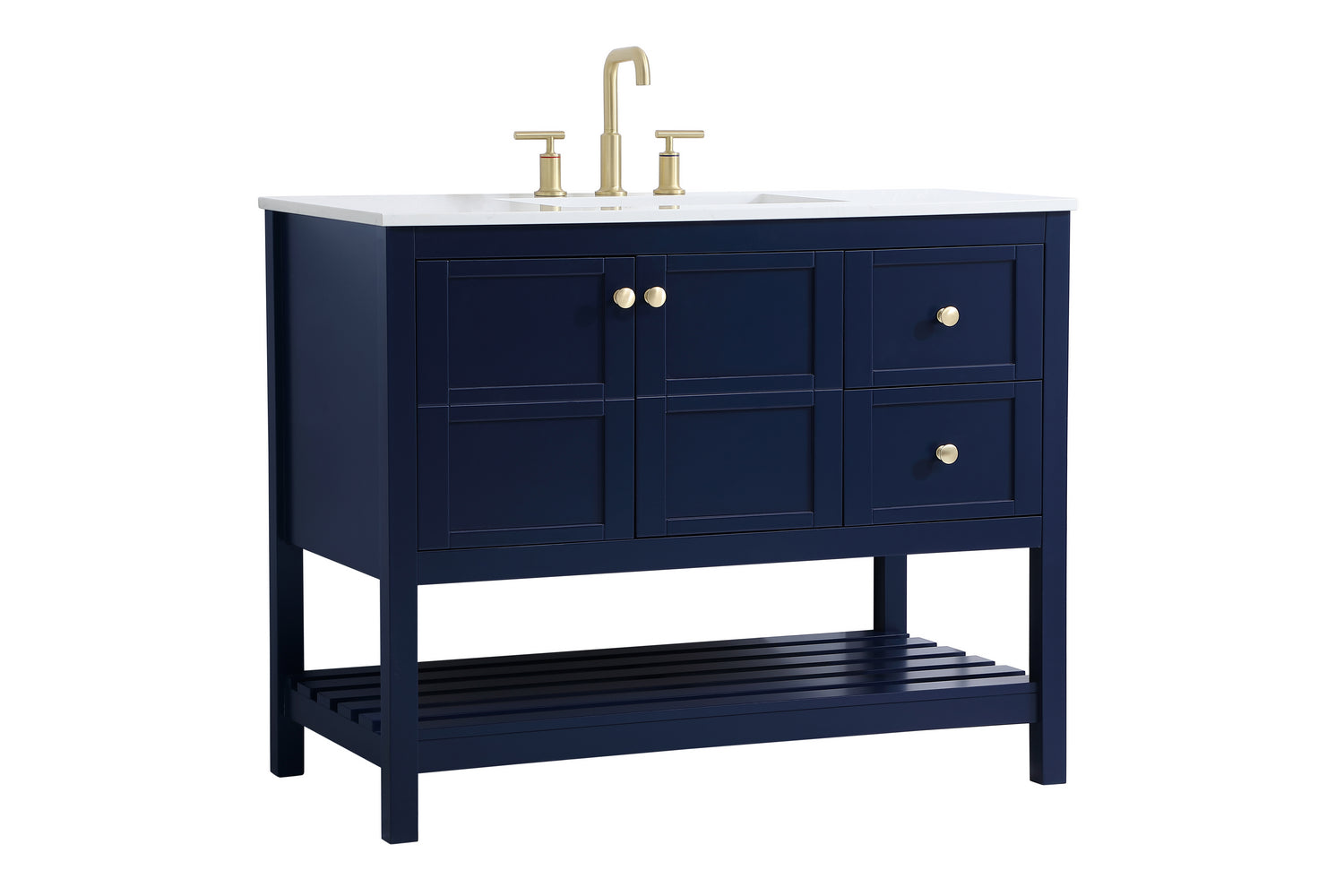 Elegant Lighting - VF16442BL - Single Bathroom Vanity - Theo - Blue