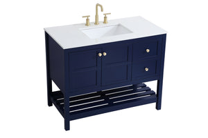 Elegant Lighting - VF16442BL - Single Bathroom Vanity - Theo - Blue