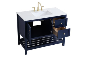 Elegant Lighting - VF16442BL - Single Bathroom Vanity - Theo - Blue