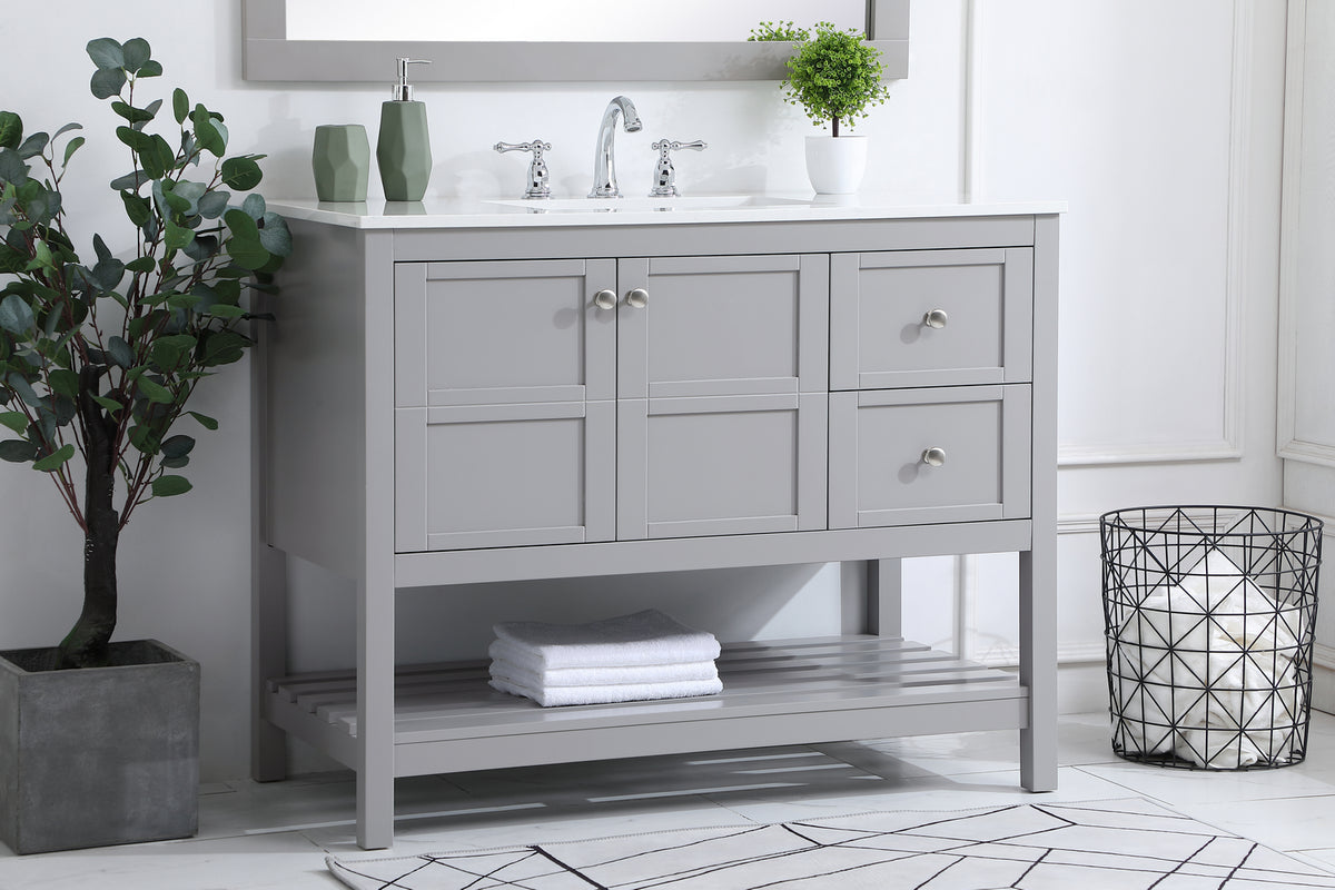 Elegant Lighting - VF16442GR - Single Bathroom Vanity - Theo - Gray