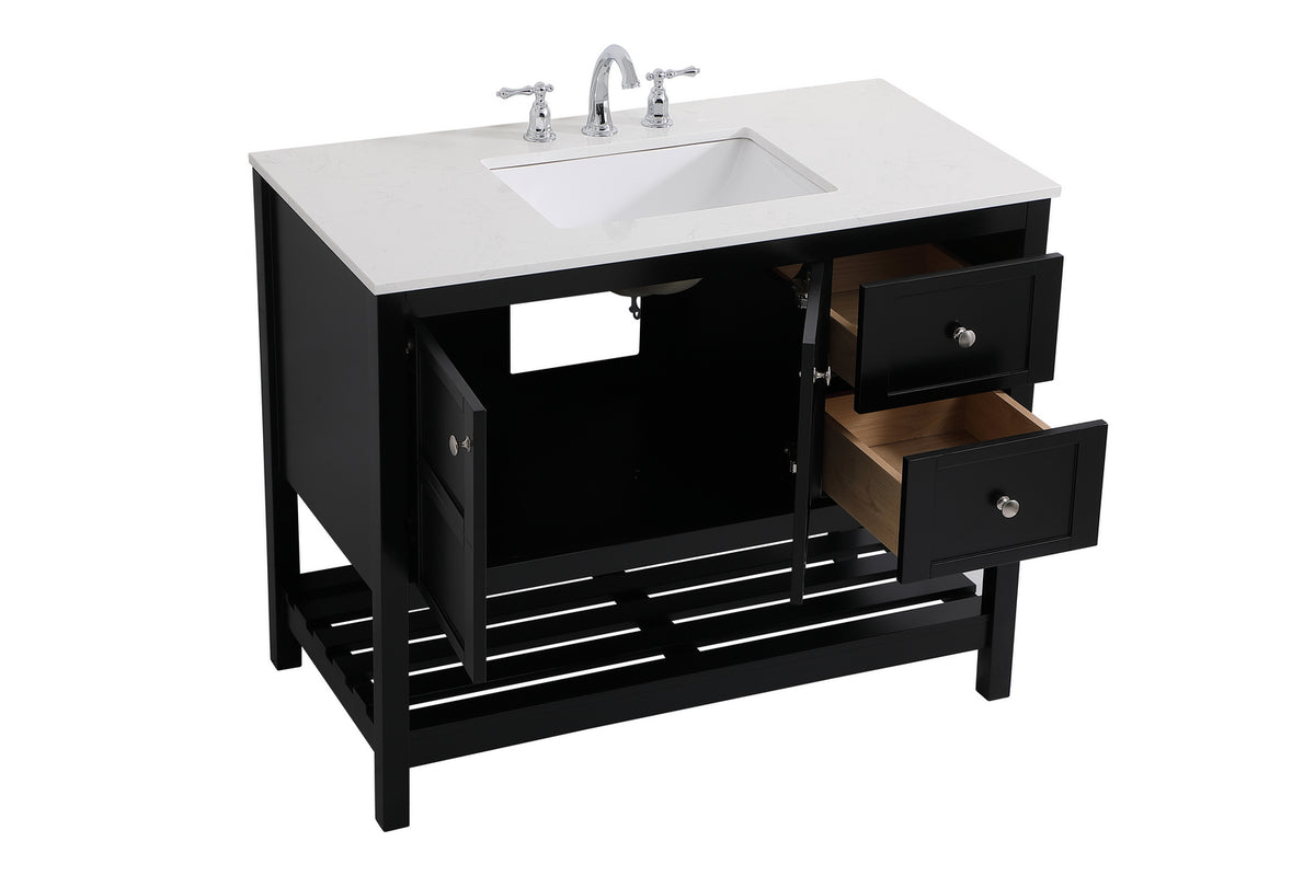 Elegant Lighting - VF16442BK - Single Bathroom Vanity - Theo - Black