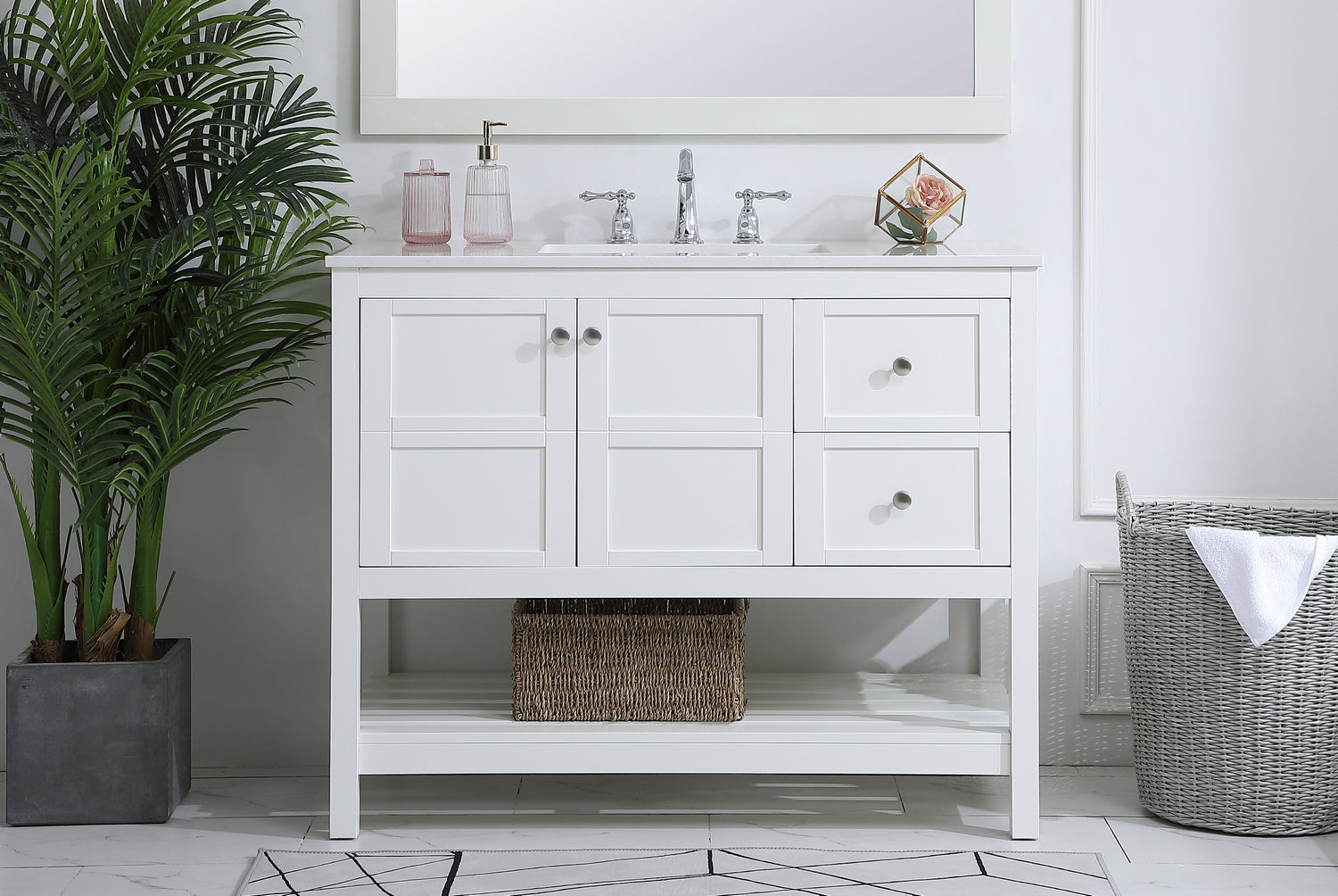 Elegant Lighting - VF16442WH - Single Bathroom Vanity - Theo - White