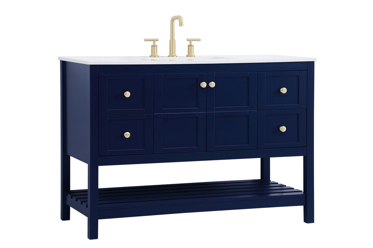 Elegant Lighting - VF16448BL - Single Bathroom Vanity - Theo - Blue