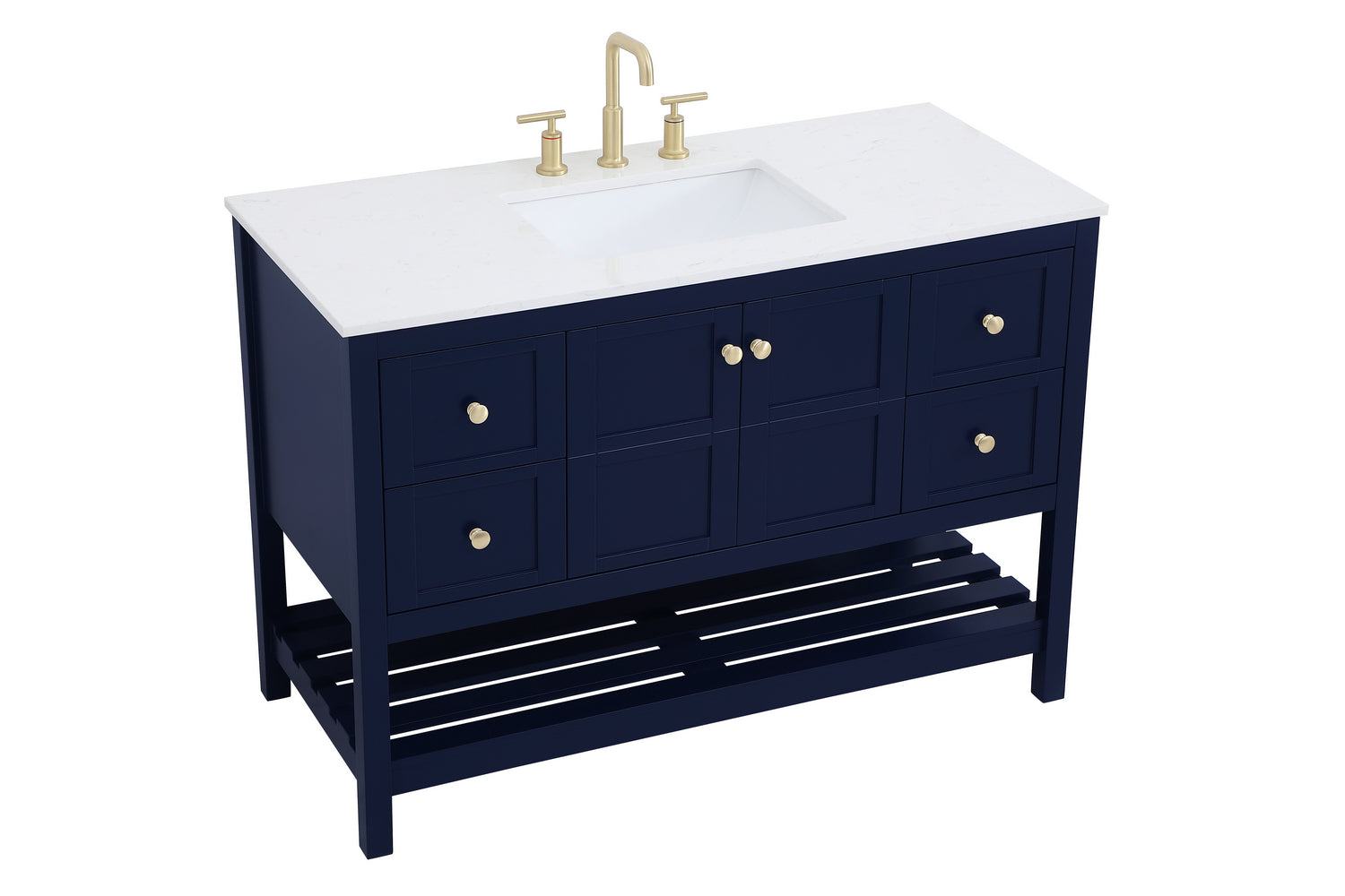 Elegant Lighting - VF16448BL - Single Bathroom Vanity - Theo - Blue