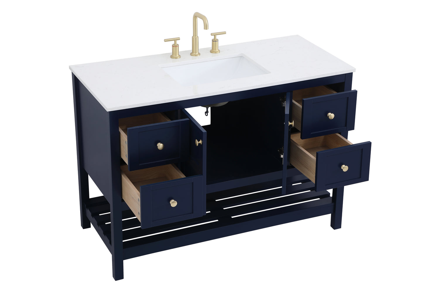 Elegant Lighting - VF16448BL - Single Bathroom Vanity - Theo - Blue