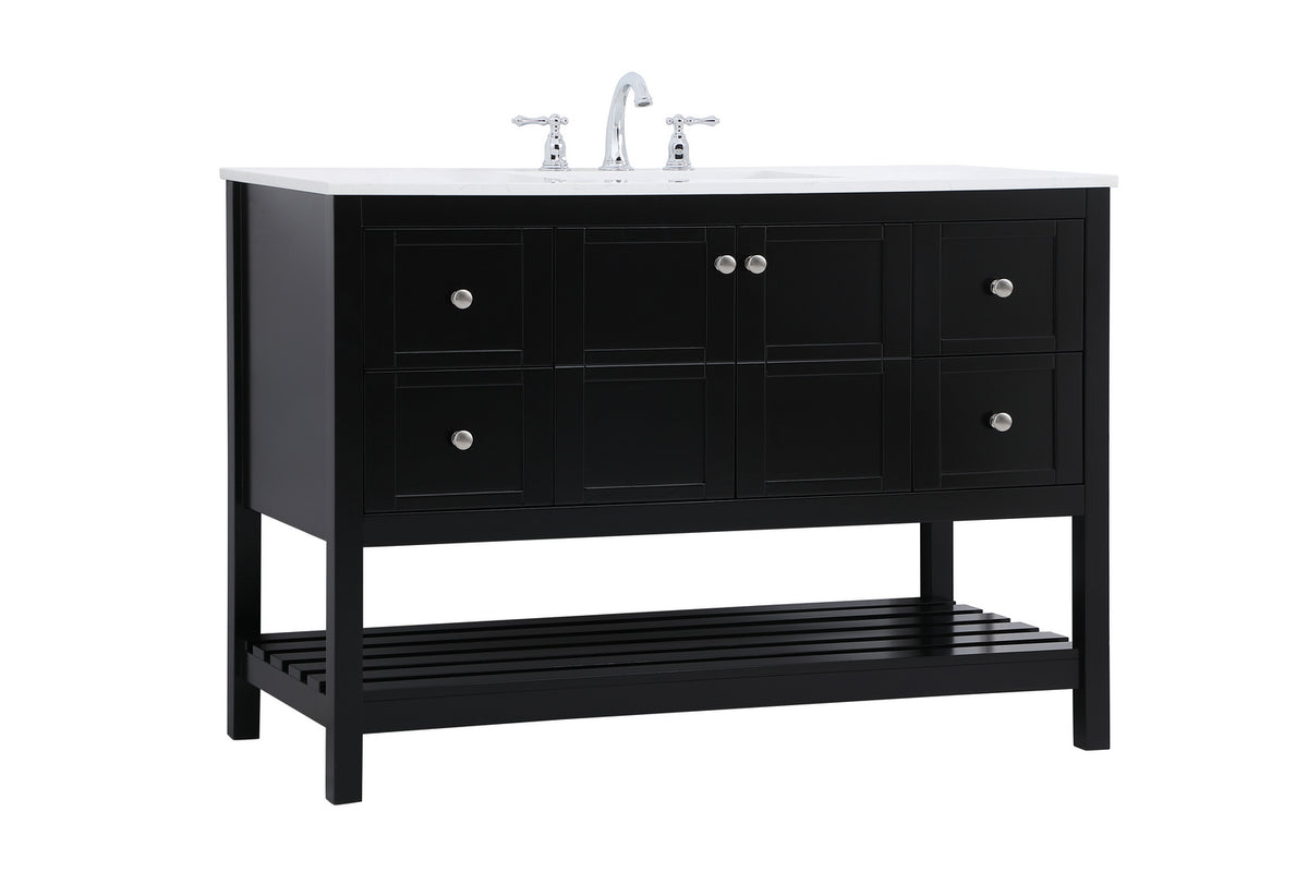 Elegant Lighting - VF16448BK - Single Bathroom Vanity - Theo - Black