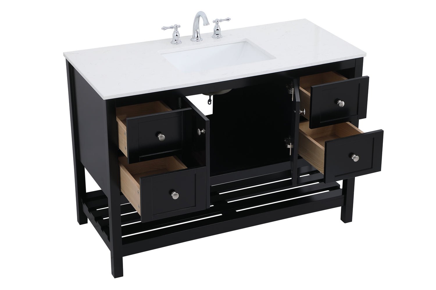 Elegant Lighting - VF16448BK - Single Bathroom Vanity - Theo - Black