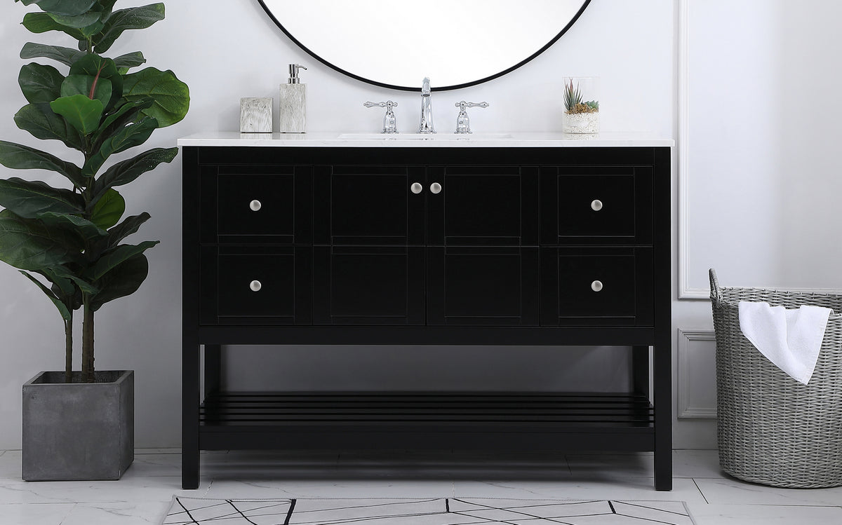 Elegant Lighting - VF16448BK - Single Bathroom Vanity - Theo - Black