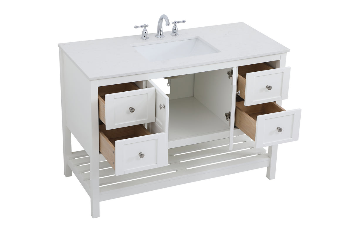 Elegant Lighting - VF16448WH - Single Bathroom Vanity - Theo - White