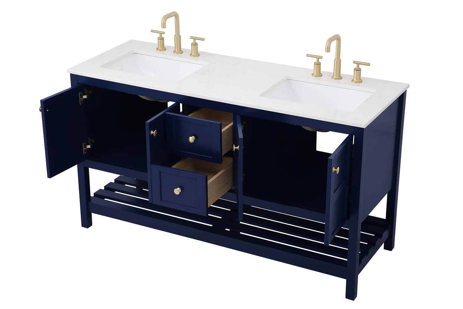 Elegant Lighting - VF16460DBL - Single Bathroom Vanity - Theo - Blue