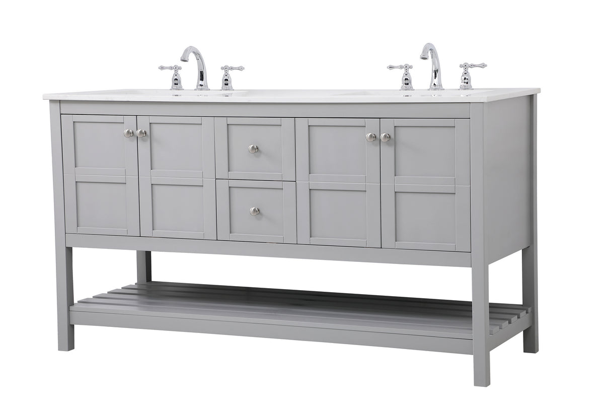 Elegant Lighting - VF16460DGR - Single Bathroom Vanity - Theo - Gray