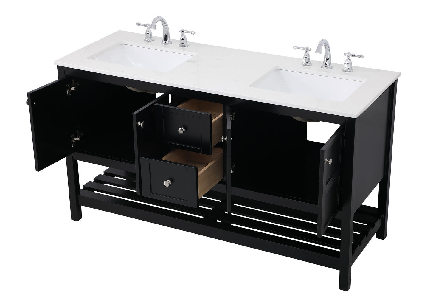 Elegant Lighting - VF16460DBK - Single Bathroom Vanity - Theo - Black