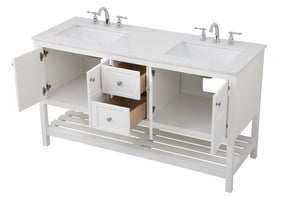 Elegant Lighting - VF16460DWH - Single Bathroom Vanity - Theo - White