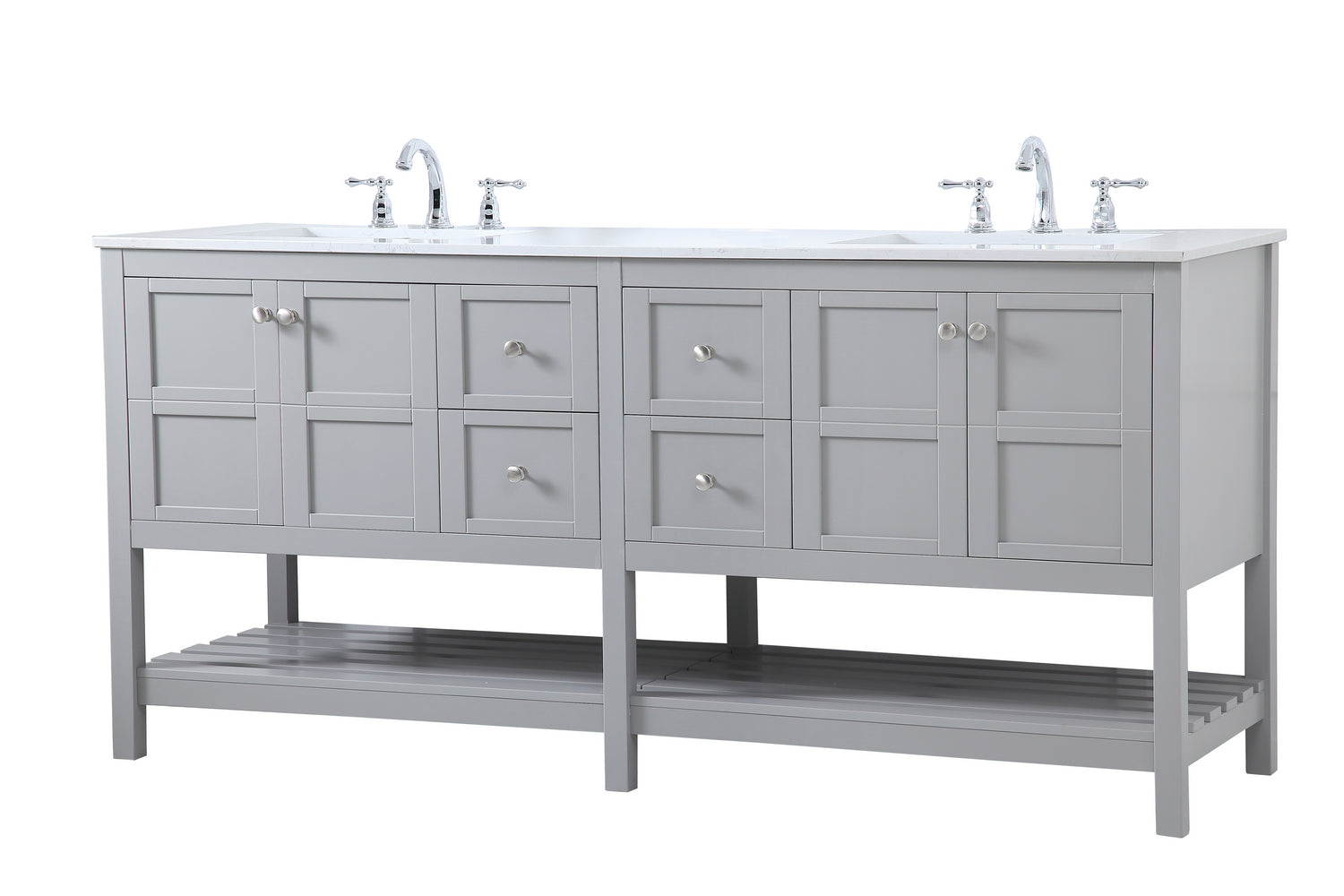 Elegant Lighting - VF16472DGR - Double Bathroom Vanity - Theo - Gray