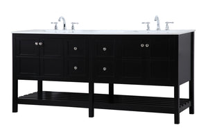 Elegant Lighting - VF16472DBK - Double Bathroom Vanity - Theo - Black