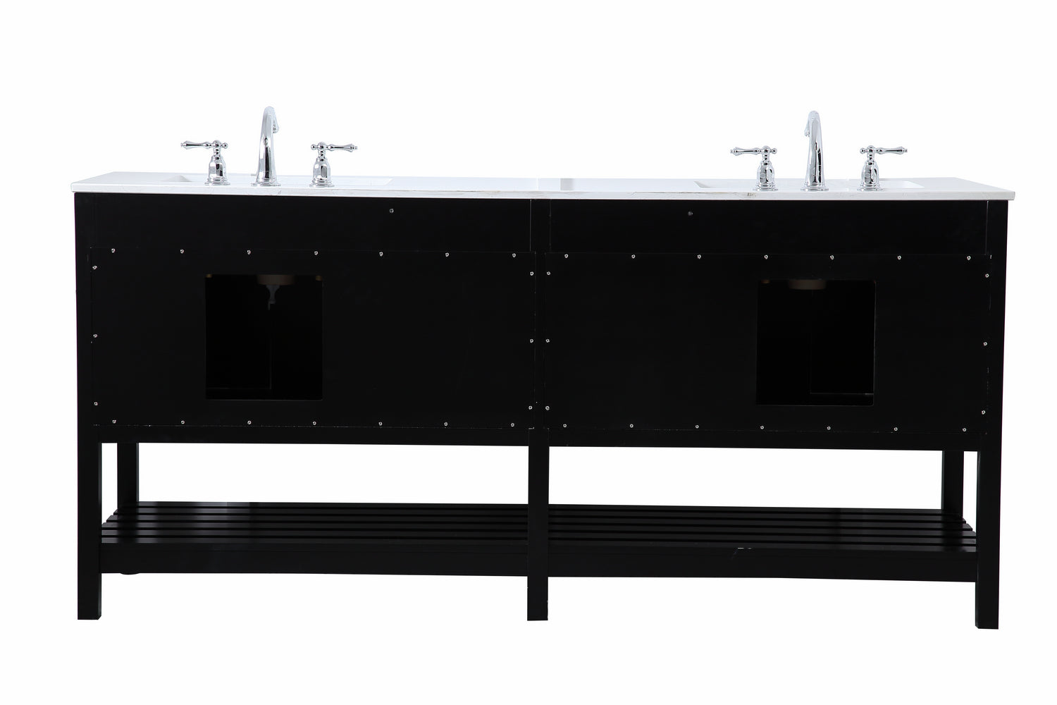 Elegant Lighting - VF16472DBK - Double Bathroom Vanity - Theo - Black