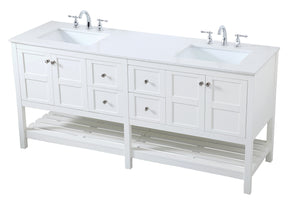 Elegant Lighting - VF16472DWH - Double Bathroom Vanity - Theo - White