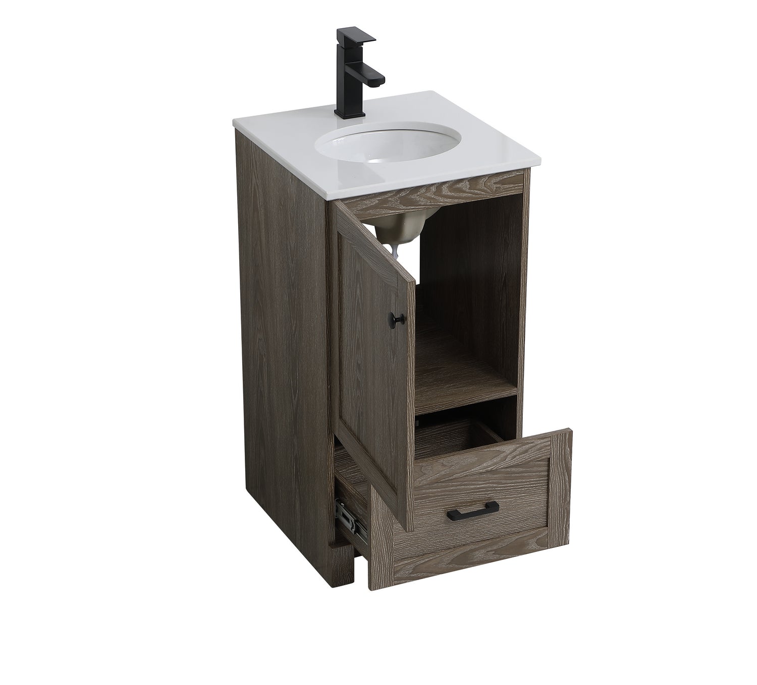 Elegant Lighting - VF2818WO - Single Bathroom Vanity - Soma - Weathered Oak