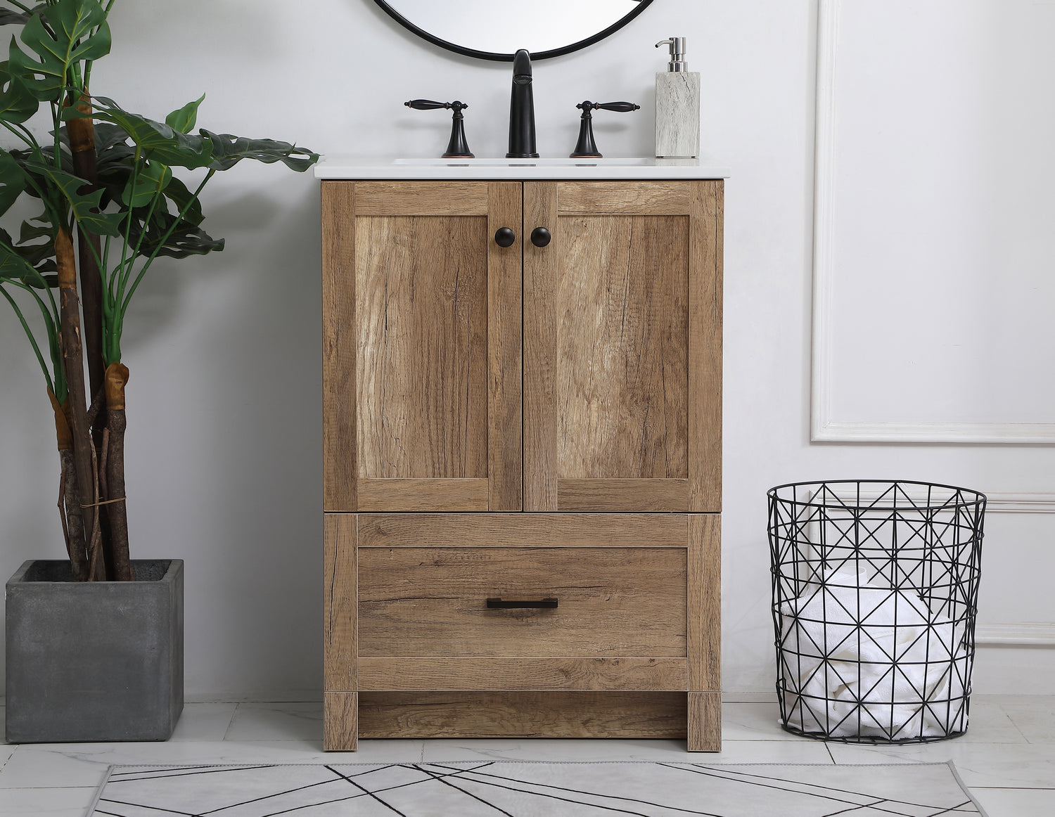 Elegant Lighting - VF2824NT - Single Bathroom Vanity - Soma - Natural Oak