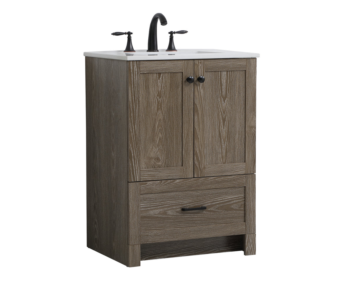 Elegant Lighting - VF2824WO - Single Bathroom Vanity - Soma - Weathered Oak