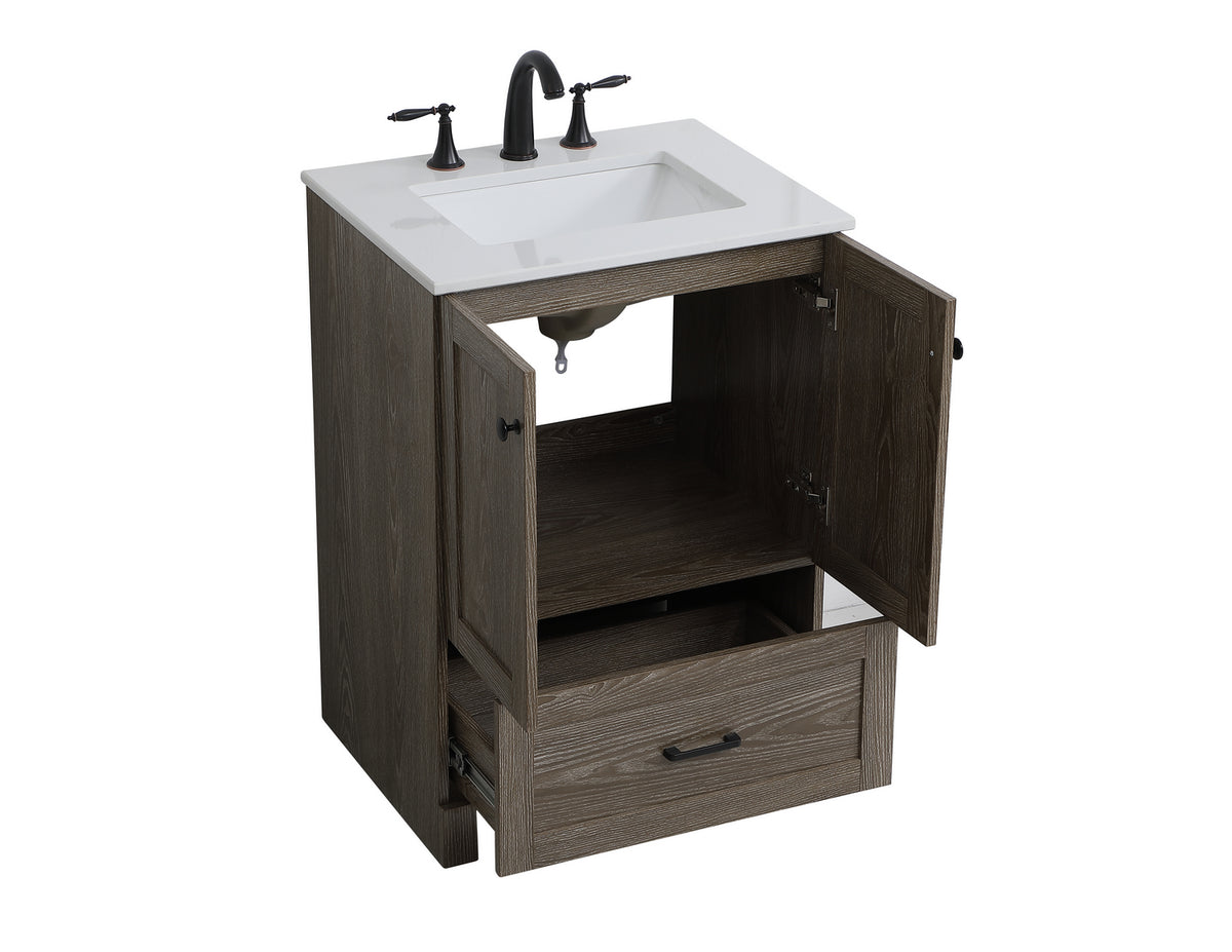 Elegant Lighting - VF2824WO - Single Bathroom Vanity - Soma - Weathered Oak