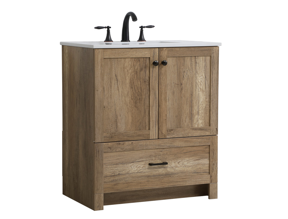 Elegant Lighting - VF2830NT - Single Bathroom Vanity - Soma - Natural Oak