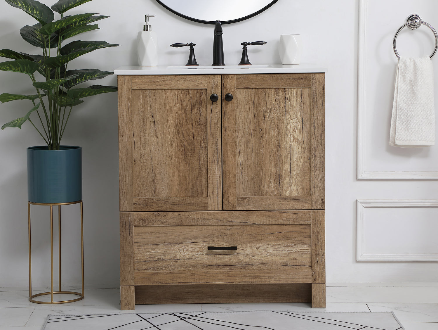 Elegant Lighting - VF2830NT - Single Bathroom Vanity - Soma - Natural Oak