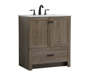 Elegant Lighting - VF2830WO - Single Bathroom Vanity - Soma - Weathered Oak