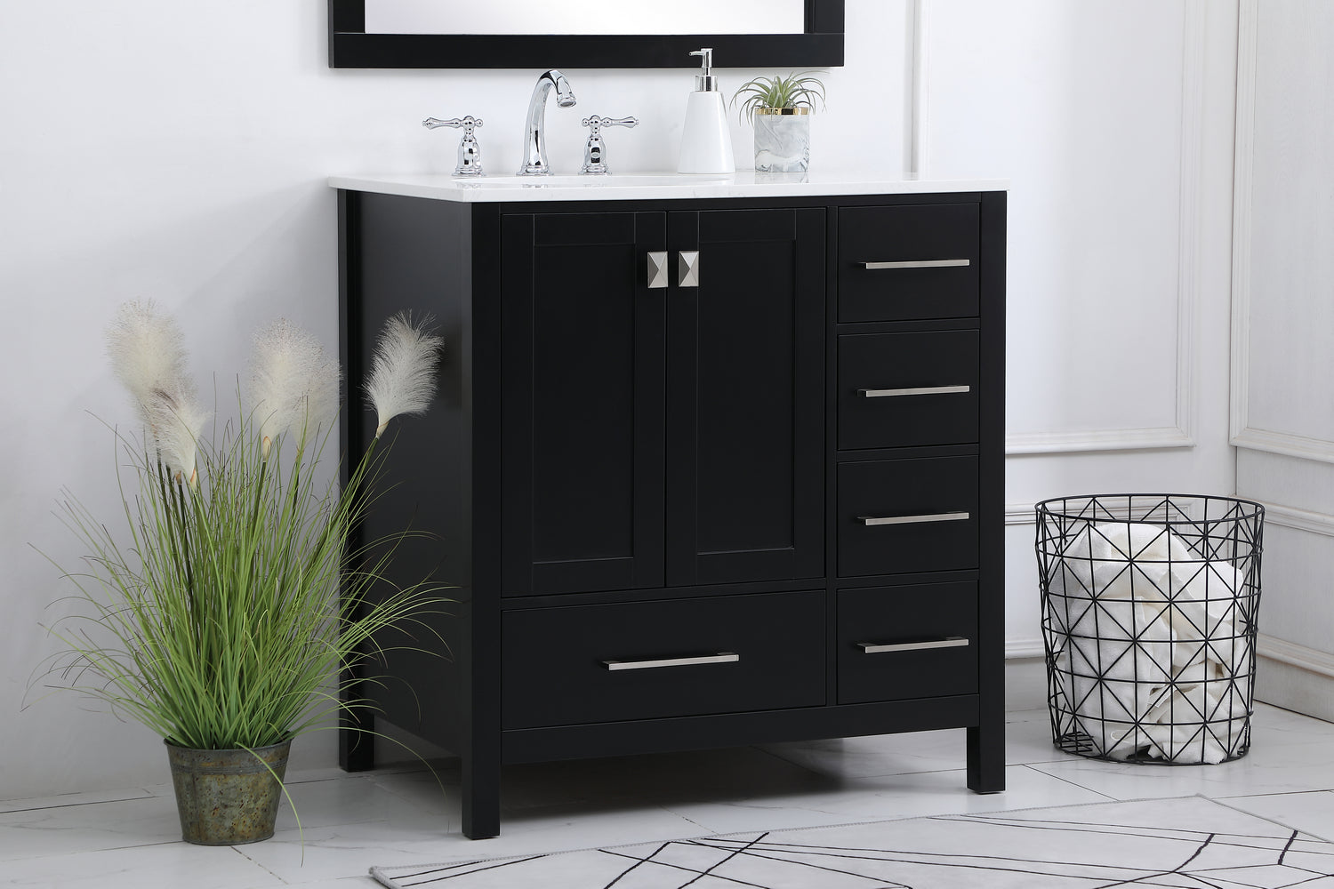 Elegant Lighting - VF18832BK - Single Bathroom Vanity - Irene - Black