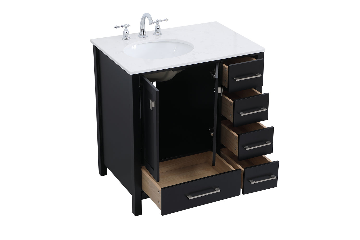 Elegant Lighting - VF18832BK - Single Bathroom Vanity - Irene - Black