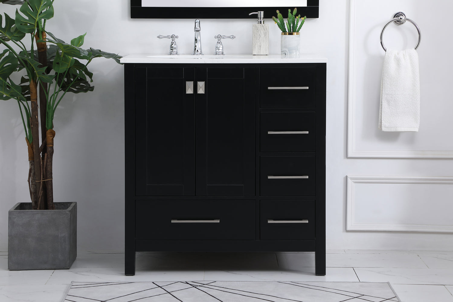 Elegant Lighting - VF18832BK - Single Bathroom Vanity - Irene - Black